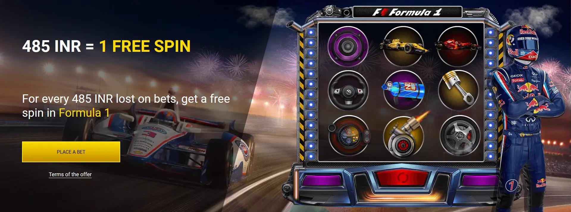 Bets on Formula 1 promotion bonus at 1xBet Bets on Formula 1 promotion bonus at 1xBet