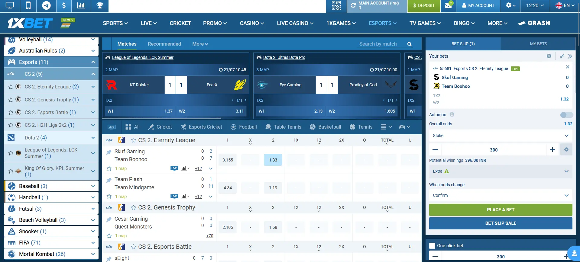 Betting on CS:GO