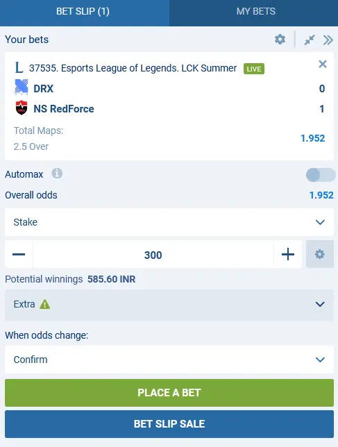 How to bet on an eSports event at 1xBet in India