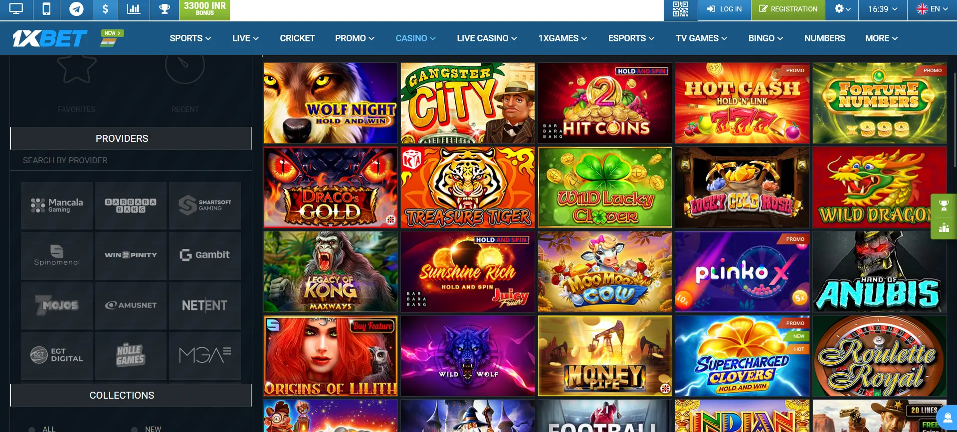 Slots at 1xBet in India
