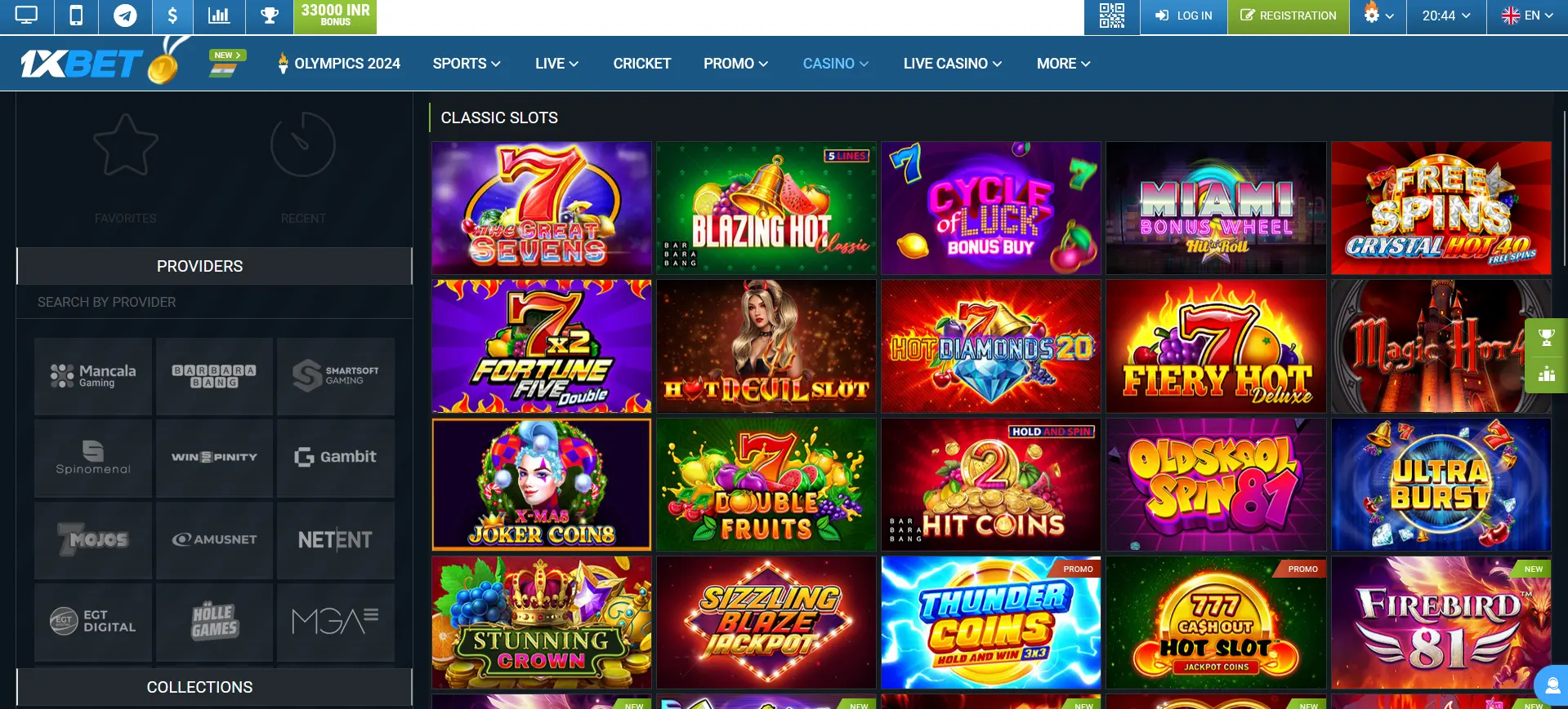 Slots in 1xBet