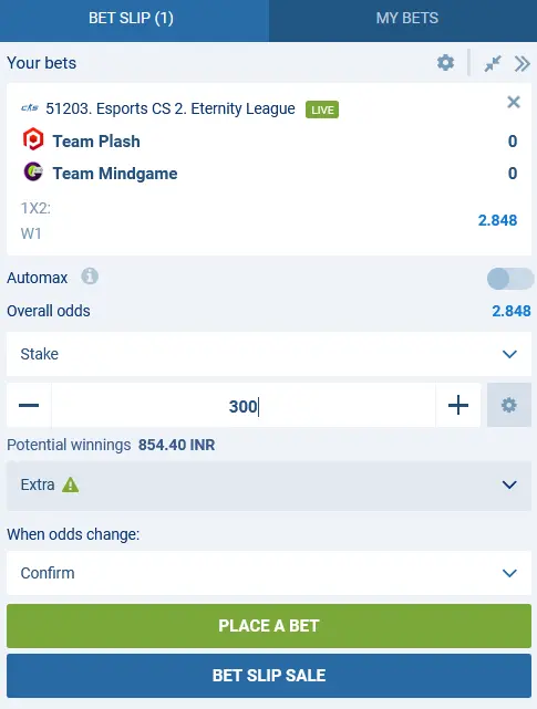 Types of CS:GO bets available at 1xBet in India