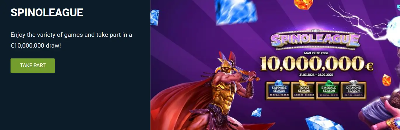 How to participate in the SPINOLEAGUE promotion at 1xBet