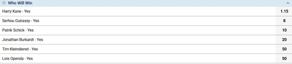 Bundesliga Top Scorer Betting Markets Bundesliga Top Scorer Betting Markets